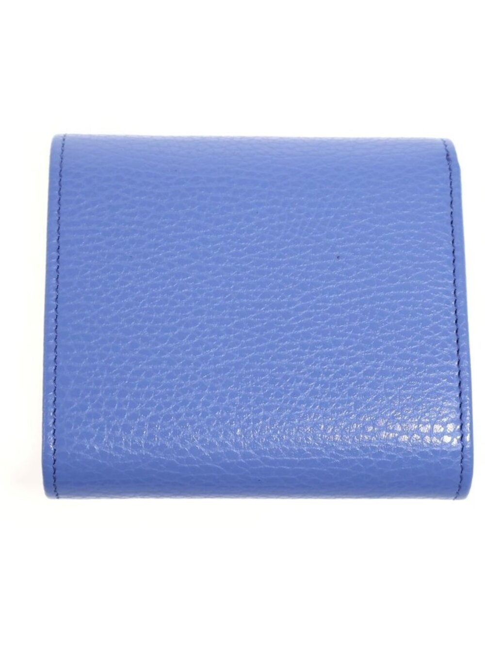 Gucci GG Marmont Bifold Wallet Trifold Coin Case Blue Purple Pink Leather Gold - Picture 2 of 6